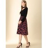 INSPIRE CHIC Women's Tartan Plaid High Waist Belted Vintage A-Line Midi Skirt - 4 of 4