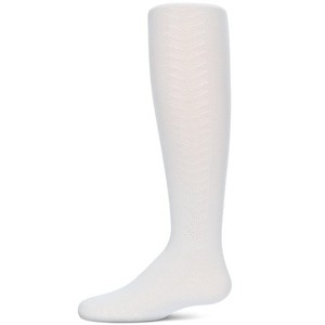 Memoi Girls' Arrow Flip Stitch Opaque Nylon Tights Latte 12-14 - 1 of 3