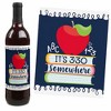 Big Dot of Happiness Back to School - First Day of School Teacher Appreciation Decorations for Women and Men - Wine Bottle Label Stickers - Set of 4 - 3 of 4