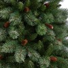 Nearly Natural 8-ft Snowed French Alps Mountain Pine Artificial Christmas Tree with 1159 Bendable Branches and Pine Cones - 3 of 4