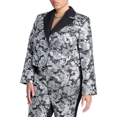 ELOQUII Women's Plus Size Brocade Blazer