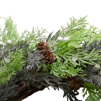 Northlight Traditional Pine Cone and Berry Christmas Wreath - 24-Inch