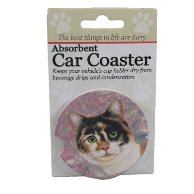 Car Coaster 2.5" Calico Cat Car Coaster Absorbent E & S Pet  -  Coasters