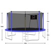 GDFStudio David Outdoor/Indoor Galvanized Steel Ladder Round Trampoline with Enclosure and Basketball Hoop - 3 of 4