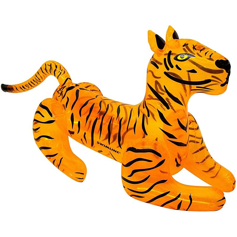 Swimline 73" Inflatable Tiger Ride-On Pool Float, 1 of 5