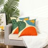 Unique Bargains Linen Decorative Throw Printed Contemporary Waterproof Pillow Covers 2 Pcs - 2 of 4