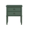 Comfort Pointe Ellison Nightstand Vintage Green: 2 Drawers, Bamboo Style Legs, Nautical Design - 4 of 4