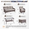 Gymojoy 8 Pieces Outdoor Patio Sofa Ottoman with Swivel Chairs Table - 2 of 4