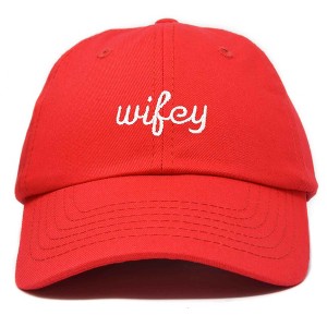 Dalix Wifey Embroidered Cotton Husband Baseball Cap Adjustable Dad Hat Womens - 1 of 4