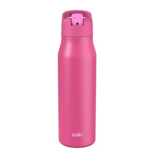 Zak Designs 20 fl oz Double Walled Stainless Steel Tranquility Insulated Straw Bottle - 1 of 4
