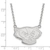 Black Bow Jewelry 10k White Gold Wisconsin Badgers NCAA Necklace 18 Inch - 2 of 4