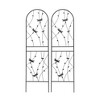 MAYEERTY 4 Pack Metal Garden Trellis 71 x 19.7 Inch Rustproof Climbing Plants Support Dragonfly Deco Black Outdoor Flower - 4 of 4