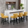 CAVINAS Set of 2 Velvet Bar Stools,26.7'' Counter Stools with Button Tufted & Chrome Nailhead Trim,Bar Chairs for Home Pub & Kitchen Island - 3 of 4