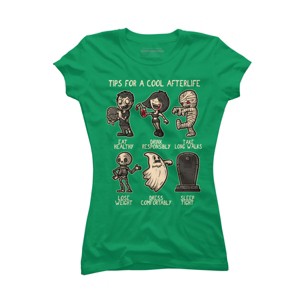 Junior's Design By Humans Cool Afterlife By LetterQ T-Shirt - 1 of 3