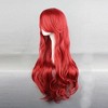 Unique Bargains Women's Halloween Curly Wigs 32" Red with Wig Cap - image 4 of 4