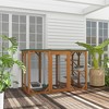 PawHut Wooden Outdoor Cat House Catio Kitten Enclosure Indoor Cage with Asphalt Roof, Multi-Level Platforms and Large Enter Door - 71"L - 3 of 4