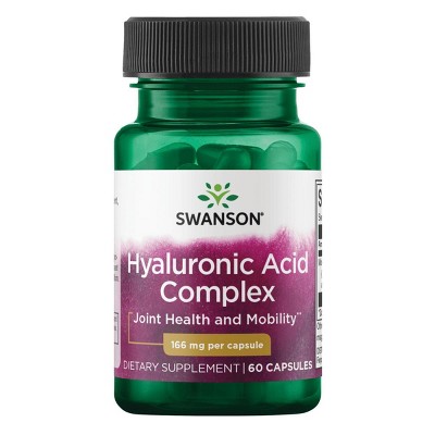 Swanson Dietary Supplements Hyaluronic Acid Complex 166 mg 60 Caps.