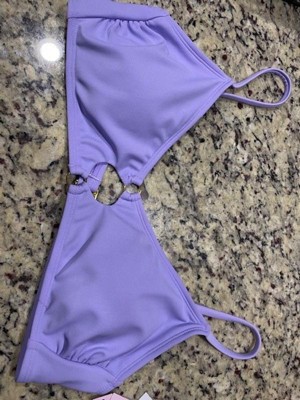 Women's Crochet Bralette Bikini Top - Wild Fable™ Light Purple M