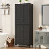 Tall Storage Cabinet, Kitchen Pantry Cabinet 5 Tier Bathroom Cabinet with 4 Doors Adjustable Shelves for Kitchen, Dining Room, Bathroom - 3 of 4