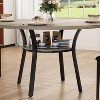 47'' Round Dining Table for 4, Farmhouse Kitchen Dining Room Table, Round Dinner Table with Storage Shelf for Kitchen, Living Room (Table Only) - 4 of 4