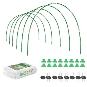 Orieon Garden Netting Kit with Hoops & Stakes 8x24 ft – Ultra-Fine Mesh Cover for Raised Beds, Insect & Bird Protection. - 1 of 4