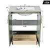 Freestanding Bathroom Vanity With Ceramic Sink,Bathroom Floor Cabinets With Storage Shelf,Bathroom Storage Cabinet-Cuddlewood - 4 of 4