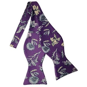 Men's Floral Printed 2.75" x 4.75" Adjustable 16" - 21" Self-Tie Bow Tie - 1 of 4