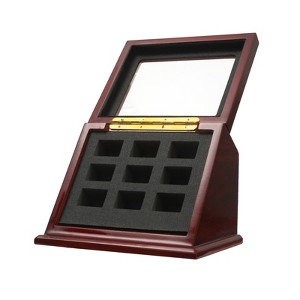 YIYIBYUS Ring Organizer Box with Transparent Lid, Ring Holder Showcase for Store Display - 1 of 4