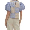 Women's EVIE PATCHWORK STRIPED BUBBLE SLEEVE TOP - entro M - 2 of 3
