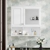 Sapphtopaz Modern Wall Mounted Bathroom Cabinet with Doors & Mirror Medicine Cabinet with Adjustable Shelf Over The Toilet Storage Cabinet - 3 of 4