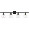 Elegant Lighting Collier 4 light Black and Clear glass Wall sconce - 3 of 4