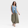 Women's Denim Tie-Front Utility Vest - Universal Thread™ - 3 of 3
