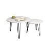 27.56'' Round Nesting Coffee Table Set of 2, Circular Nesting End Table Set, Round Wooden Tabletop, and Sturdy Metal Base - image 4 of 4