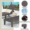 ModernLuxe 2-Piece Outdoor Chaise Lounges Set Resin Pool Lounge Chairs with Adjustable Backrest for Patio Poolside Beach, Black/Brown - 4 of 4