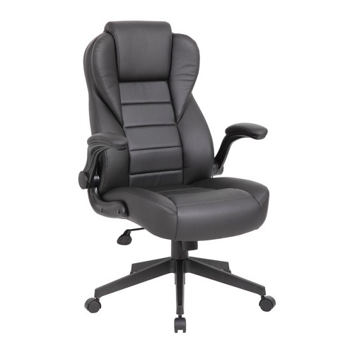 Boss high back leatherplus 2025 office chair with armrests