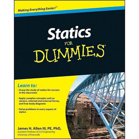 Statics For Dummies - (for Dummies) By James H Allen (paperback