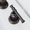 8 Inch Widespread Matte Black Bathroom Faucet, Classical 3 Hole Sink Faucet with Pop Up Drain, Bathroom Sink Faucets & Parts - 3 of 4