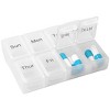 MPM Detachable 7 Day Pill Organizer Box, Weekly Medicine Container, Portable Travel Daily Pill Case, See-Through Lids, F - 3 of 4