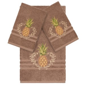 Linum Home Textiles 100% Turkish Cotton WELCOME Embellished Towel Set - 1 of 4
