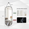 HOMLUX 16"x48" Oval Pill Full Length Mirror Decorative Wall Hanging Mirror Bathroom Entryway,Black/Gold - 2 of 4