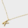 14K Gold Dipped Twisted Bubble Initial Necklace - A New Day™ Gold - 4 of 4