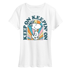 Women's - Peanuts - Keep On Short Sleeve Graphic T-Shirt - 1 of 4
