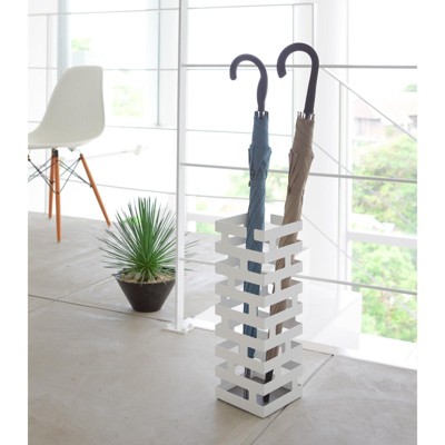 White Steel Minimalist Brick Umbrella Stand
