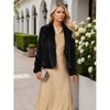 Seta T Women's Fashion Long Sleeve Faux Fur Fluffy Notch Lapel Cropped Jacket - 2 of 4