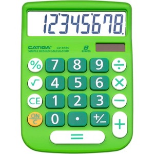 CATIGA 8-Digit & 12-Digit Desktop Calculator, Large LCD, Sensitive Buttons, Dual Solar Power, Standard Function for Office, Home, School - 1 of 4