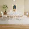 CAVINAS Dining Table Set for 4 Kitchen Table Cream-Style White MDF Dining Table Set with 4 Armless Chairs for Small Places - 2 of 4