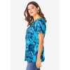 Roaman's Women's Plus Size Swing Ultimate Tee With Keyhole Back - 4 of 4
