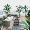 Whizmax Artificial Bird of Paradise Plant 6FT Fake Palm Tree, for Decor Plants for Home Office with 17 Trunks Faux Leaves and 3 Faux Flowers 2 Pack - 4 of 4