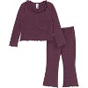 Modern Moments by Gerber Baby and Toddler Girls' 2-Piece Ruffle Collar Top and Flare Pant Set - 2 of 4