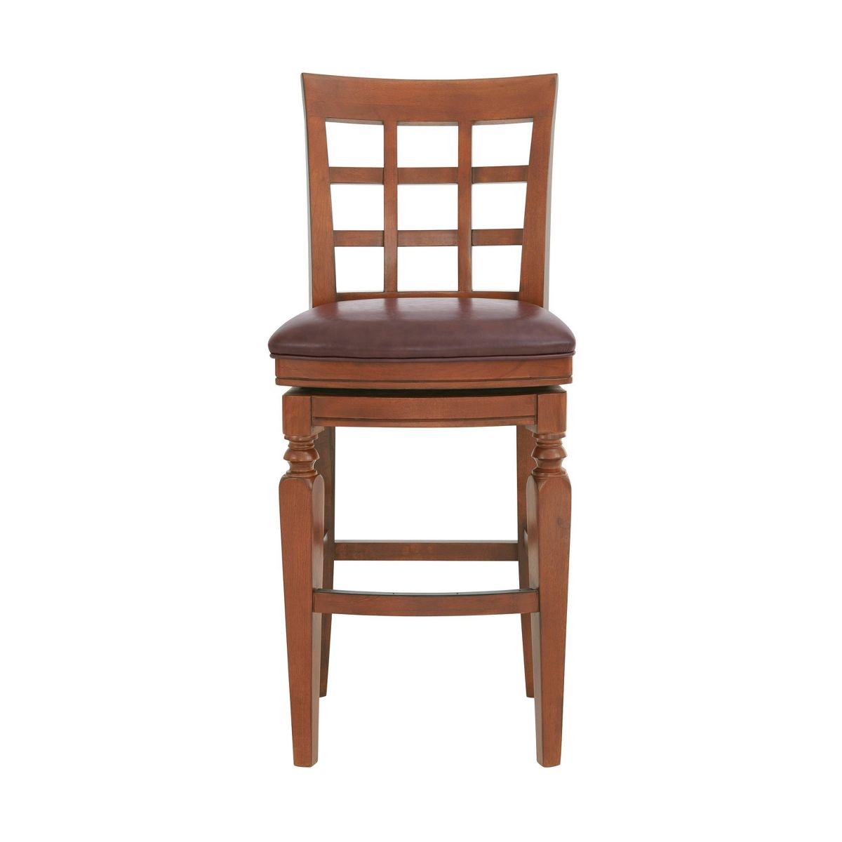 Set of 2 Napa Bar Height Stools with Back Mahogany - Alaterre Furniture: Upholstered, Rubberwood Frame, 30" Seat Height - thumbnail 4